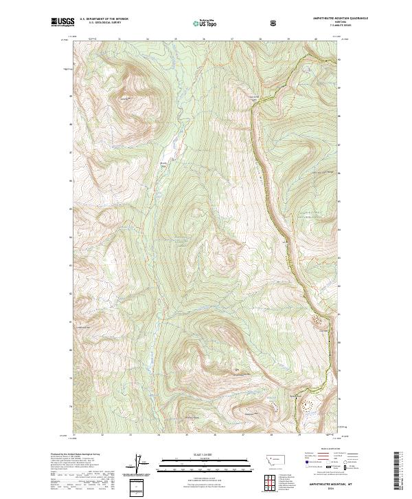 USGS Topographic Map – Amphitheatre Mountain