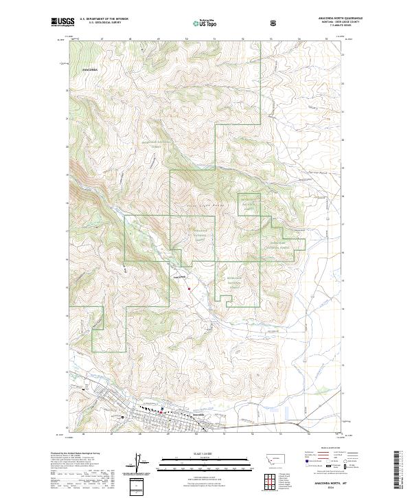 USGS Topographic Map – Anaconda North