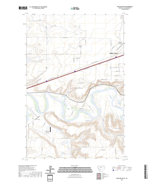 USGS Topographic Map – Antelope Butte