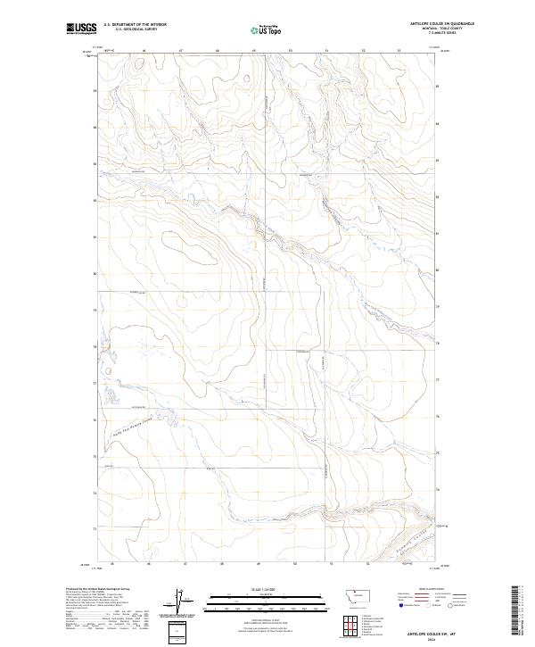 2024 Map of Antelope Coulee SW, 2024 Print