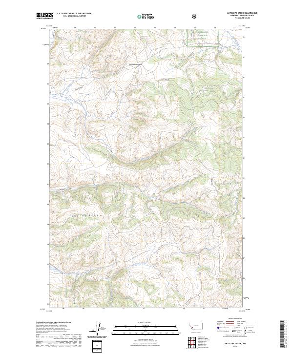 USGS Topographic Map – Antelope Creek
