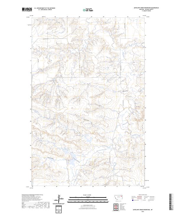 USGS Topographic Map – Antelope Creek Reservoir