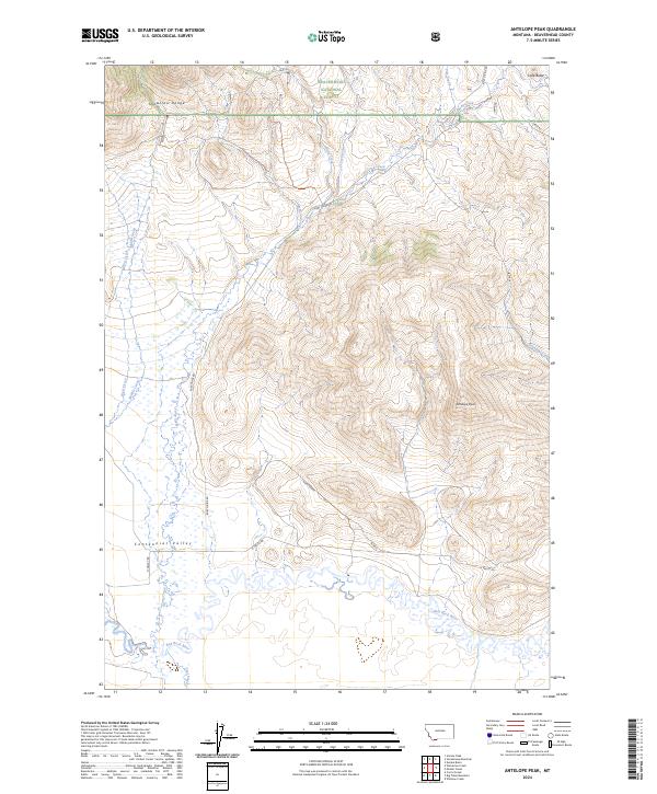 USGS Topographic Map – Antelope Peak