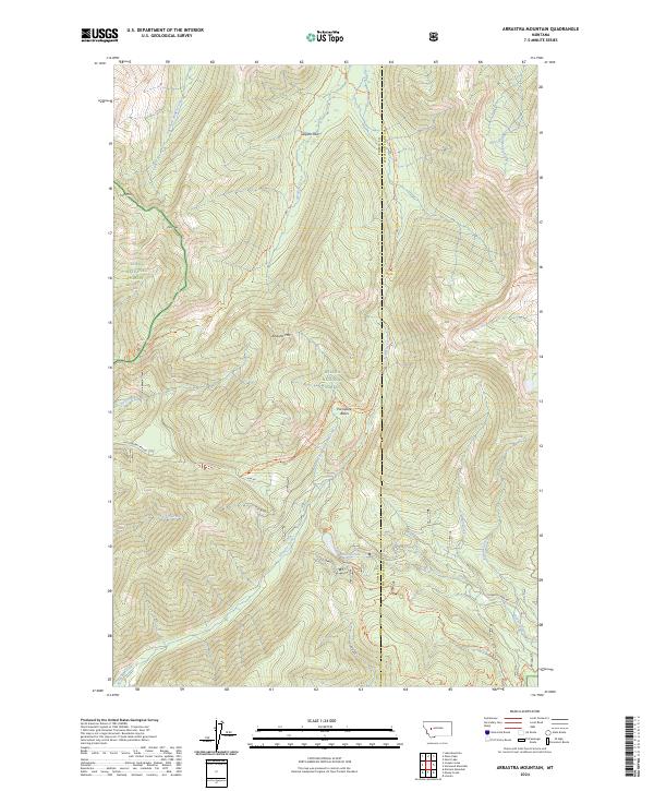 USGS Topographic Map – Arrastra Mountain