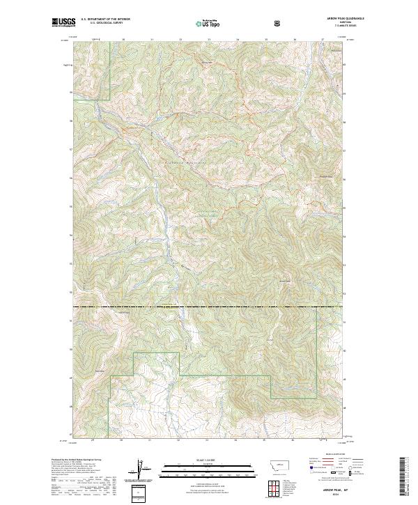 USGS Topographic Map – Arrow Peak