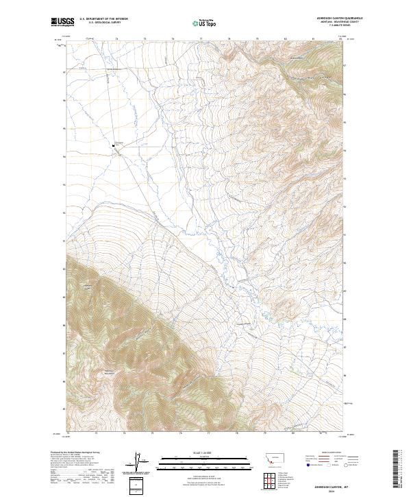 USGS Topographic Map – Ashbough Canyon