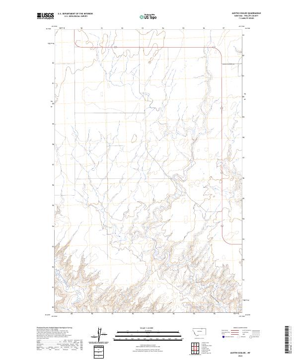 2024 Map of Austin Coulee, 2024 Print