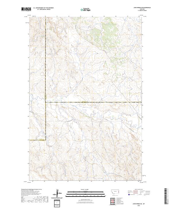 USGS Topographic Map – Ayer Spring NE