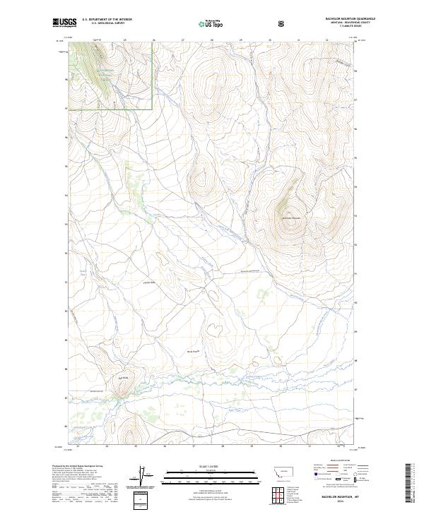 USGS Topographic Map – Bachelor Mountain