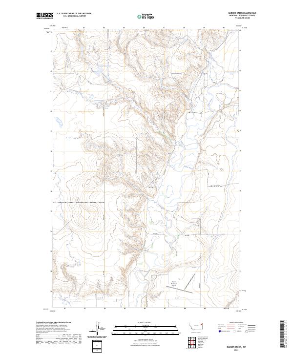 USGS Topographic Map – Badger Creek