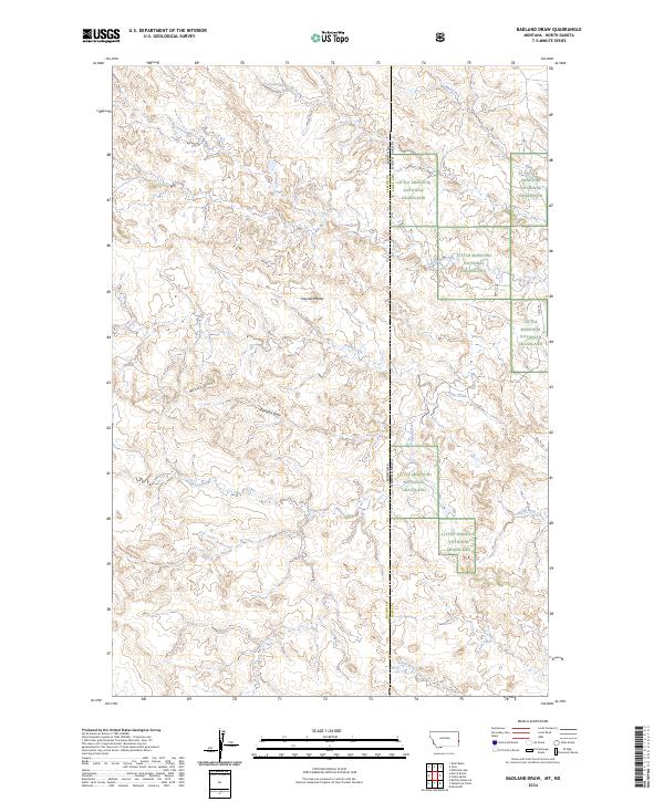 USGS Topographic Map – Badland Draw