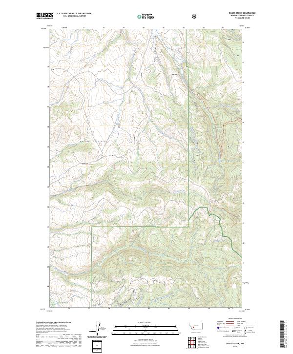 USGS Topographic Map – Baggs Creek