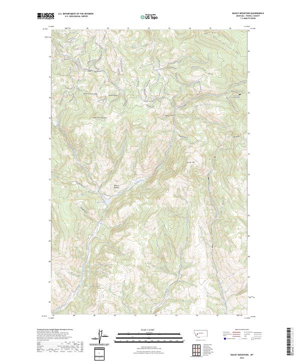 USGS Topographic Map – Bailey Mountain