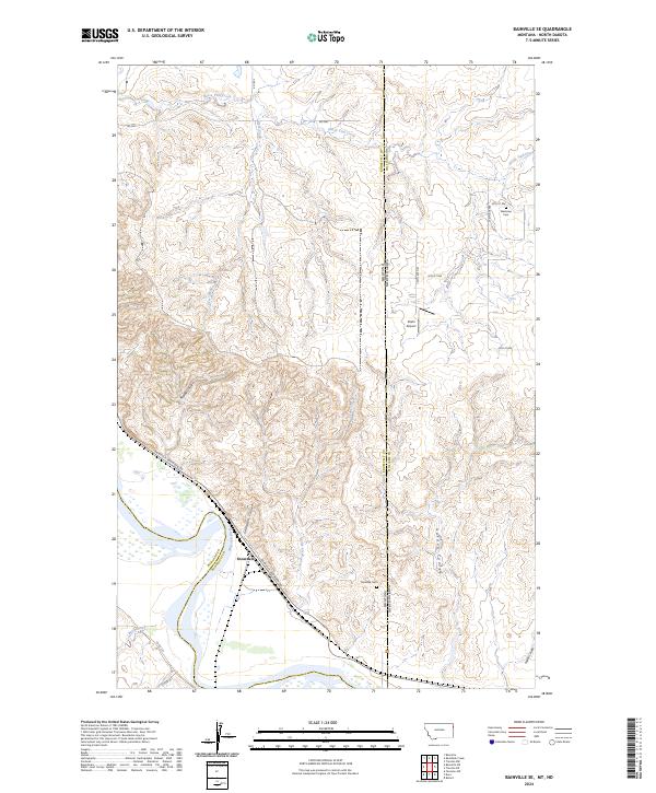 USGS Topographic Map – Bainville SE