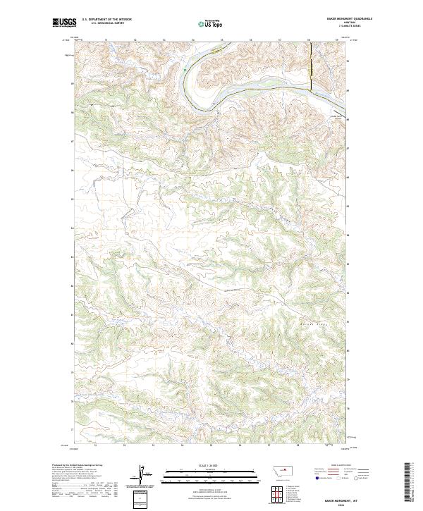 USGS Topographic Map – Baker Monument