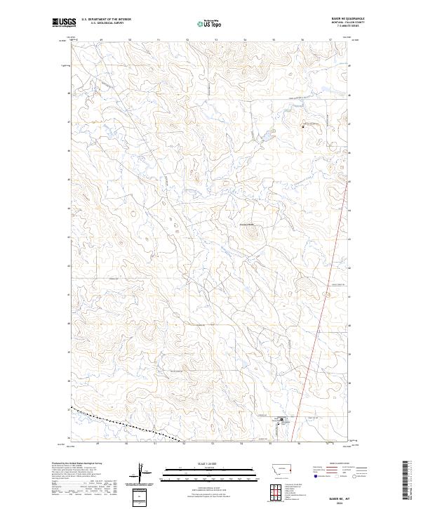 USGS Topographic Map – Baker NE