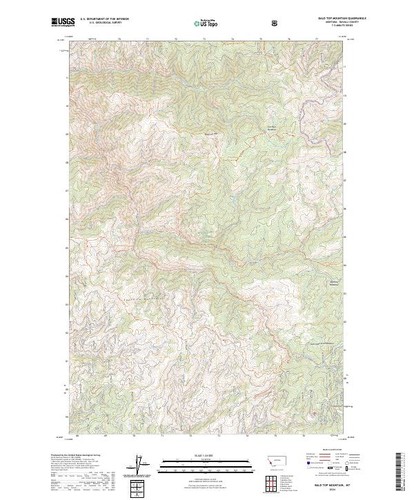 USGS Topographic Map – Bald Top Mountain
