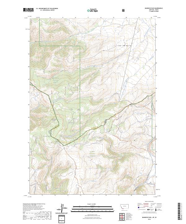 USGS Topographic Map – Bannock Pass