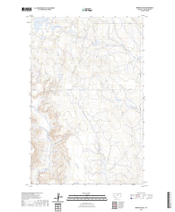 USGS Topographic Map – Barber Coulee