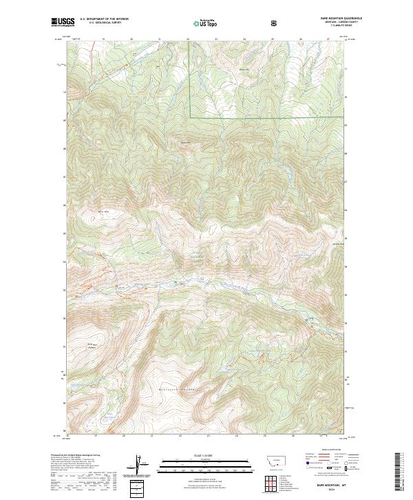 USGS Topographic Map – Bare Mountain