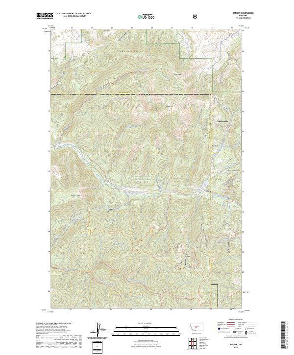 USGS Topographic Map – Barker