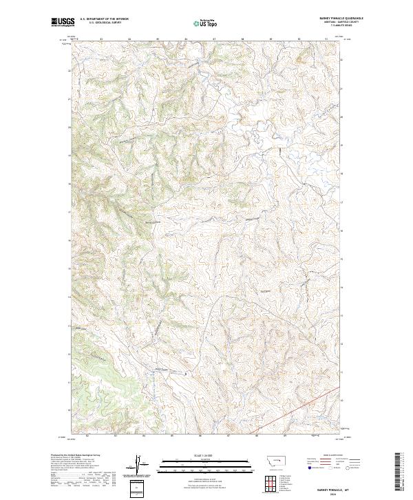 USGS Topographic Map – Barney Pinnacle