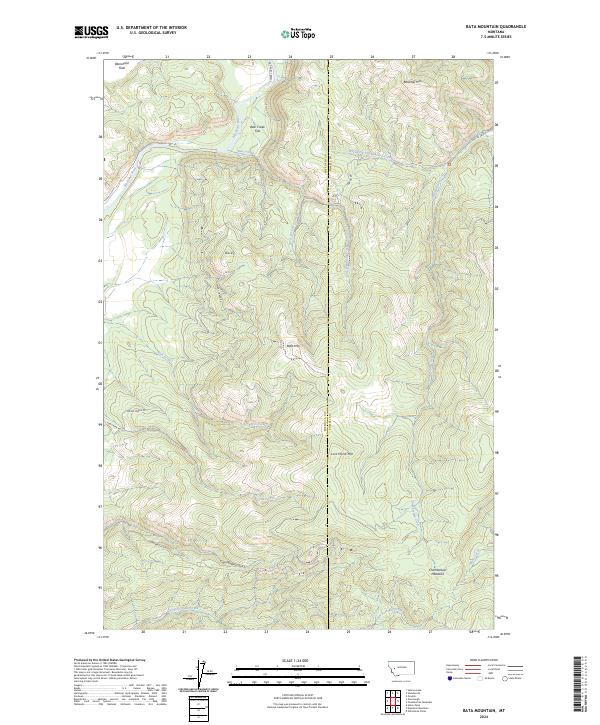 USGS Topographic Map – Bata Mountain
