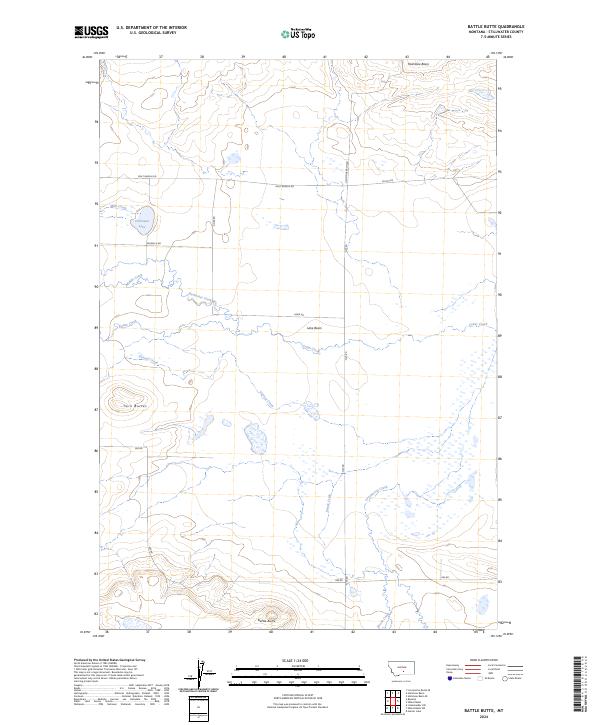 USGS Topographic Map – Battle Butte
