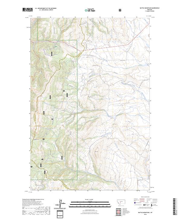 USGS Topographic Map – Battle Mountain