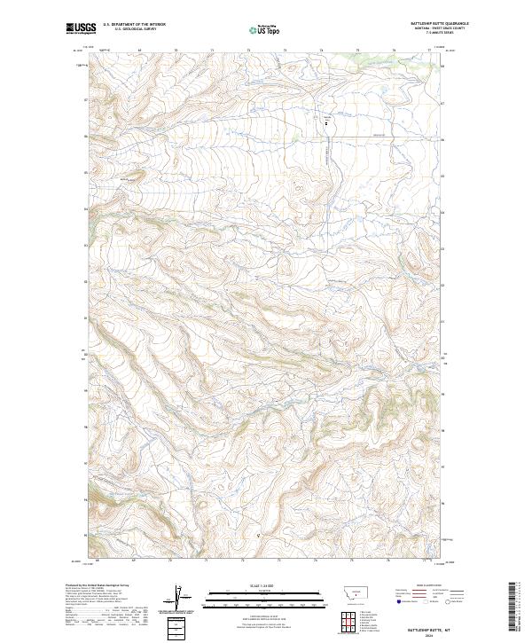USGS Topographic Map – Battleship Butte