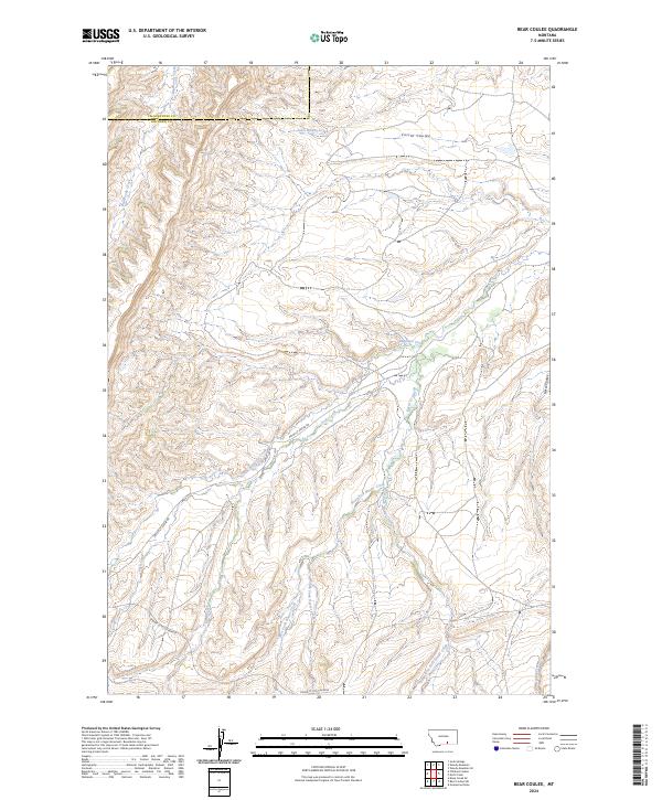 USGS Topographic Map – Bear Coulee