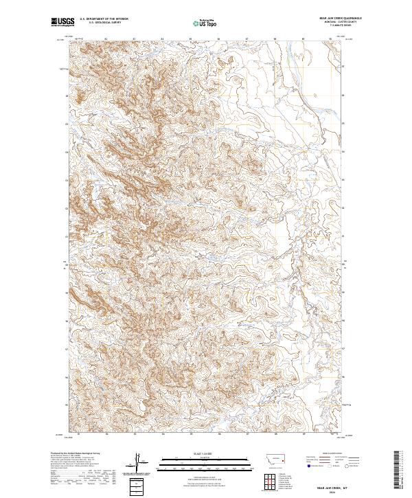 USGS Topographic Map – Bear Jaw Creek