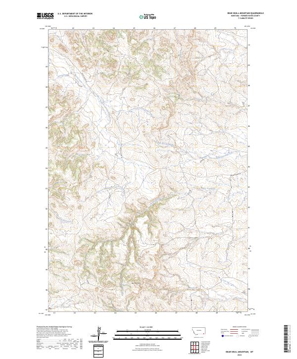 USGS Topographic Map – Bear Skull Mountain