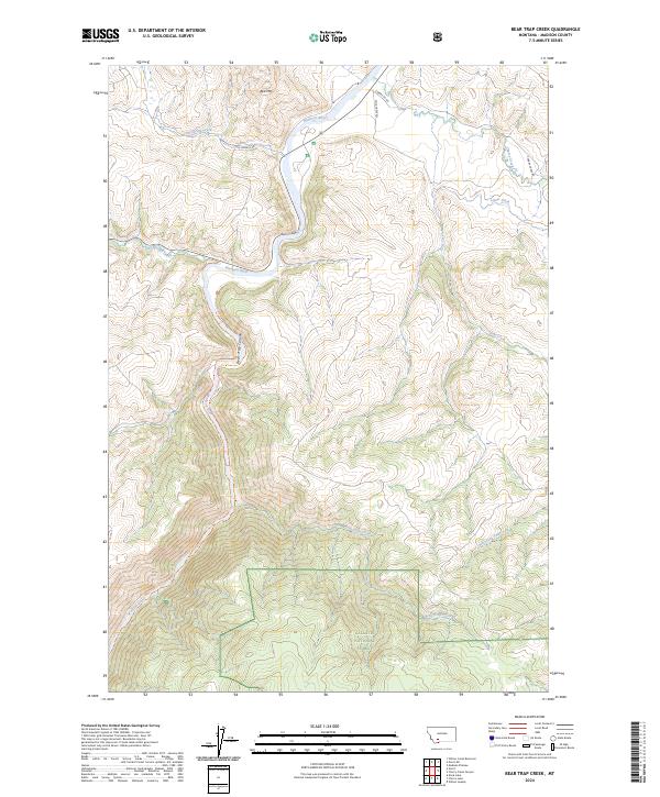 USGS Topographic Map – Bear Trap Creek
