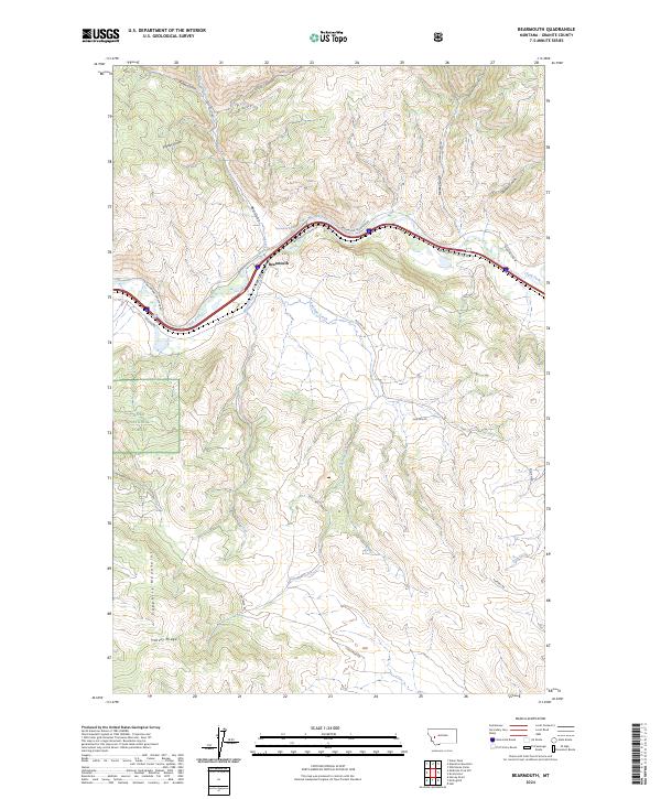 USGS Topographic Map – Bearmouth