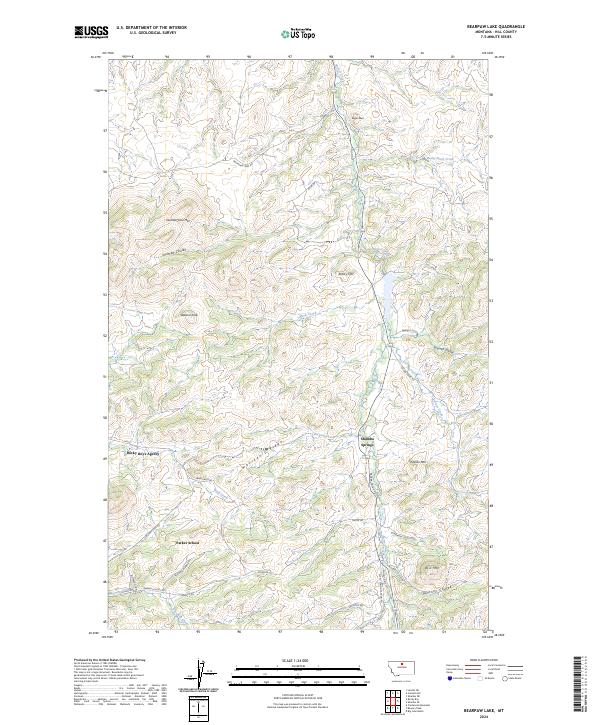 USGS Topographic Map – Bearpaw Lake