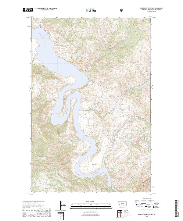USGS Topographic Map – Beartooth Mountain