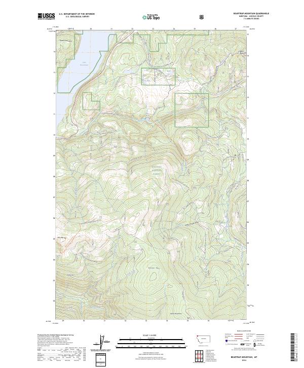 USGS Topographic Map – Beartrap Mountain