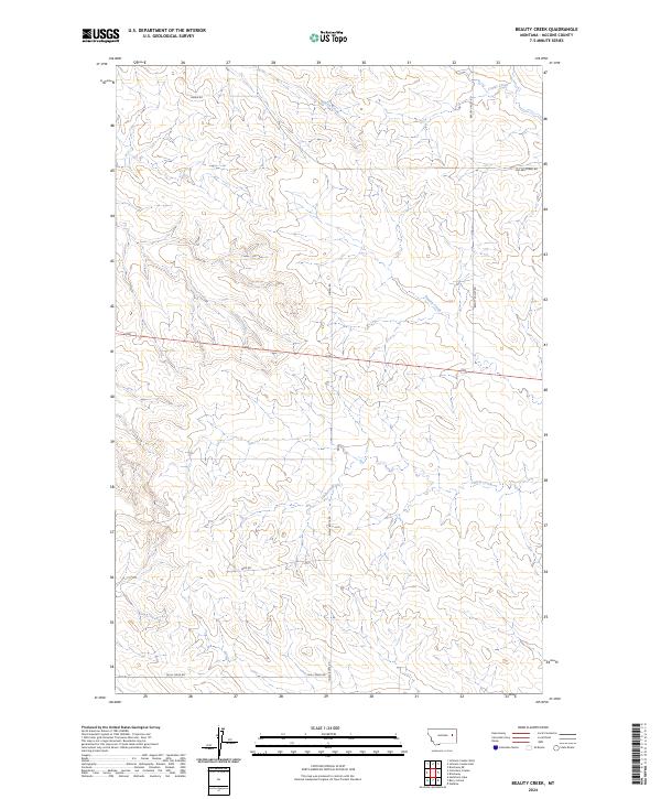 2024 Map of Beauty Creek, 2024 Print