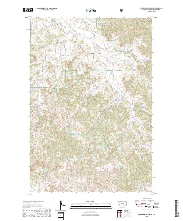 USGS Topographic Map – Beaver Creek School
