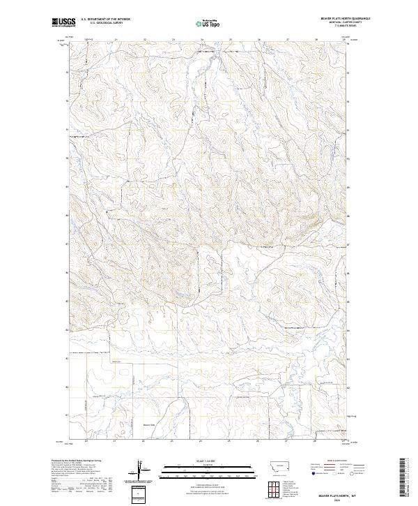 USGS Topographic Map – Beaver Flats North