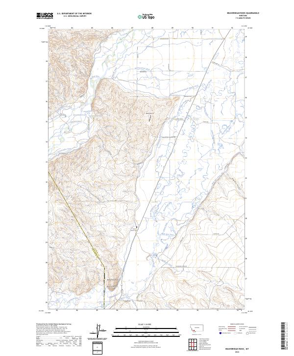 USGS Topographic Map – Beaverhead Rock