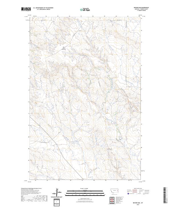 USGS Topographic Map – Becker Dam