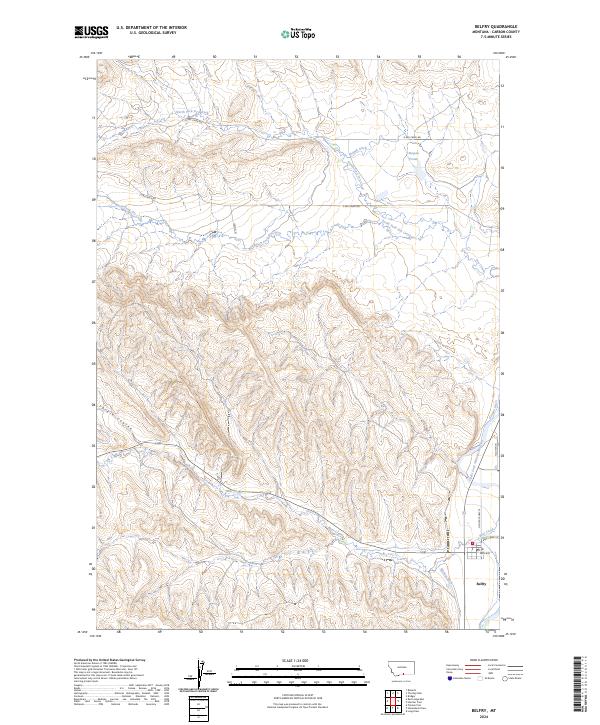 USGS Topographic Map – Belfry
