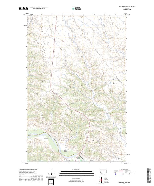 USGS Topographic Map – Bell Ridge West