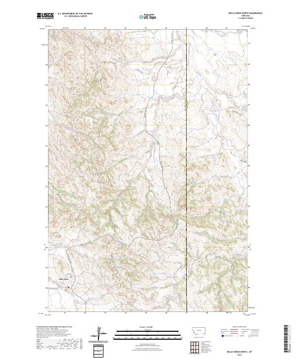 USGS Topographic Map – Belle Creek North
