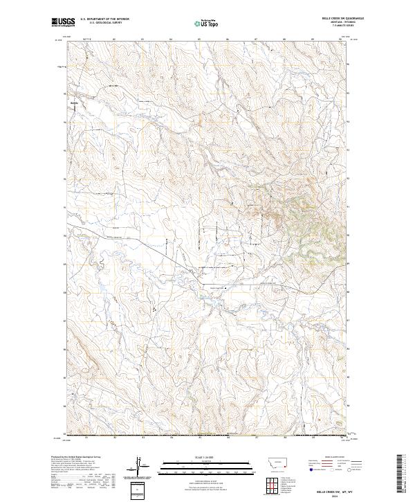 2024 Map of Belle Creek SW, 2024 Print