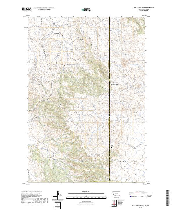 USGS Topographic Map – Belle Creek South