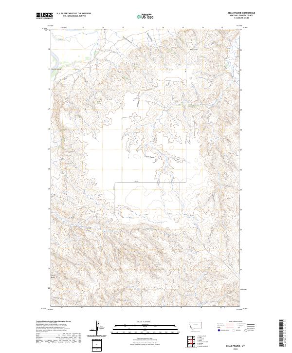 USGS Topographic Map – Belle Prairie