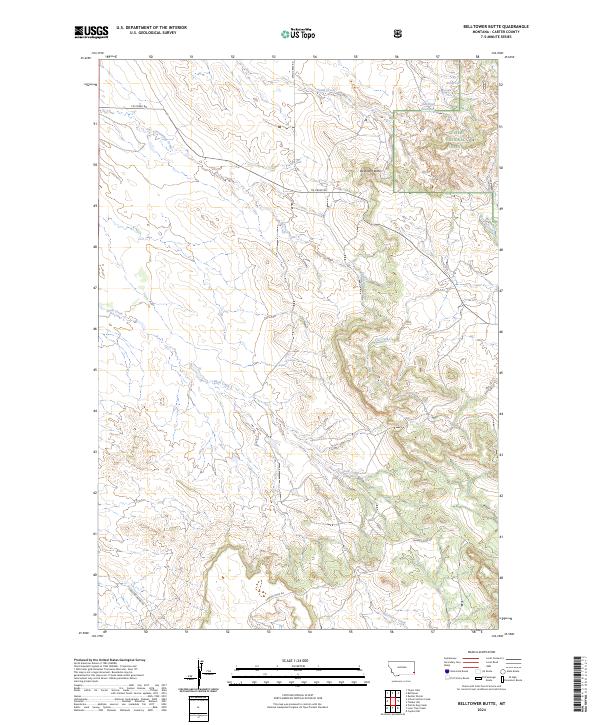 USGS Topographic Map – Belltower Butte